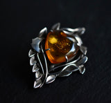 Handcrafted Baltic Amber Heart Silver Sterling 925 Pendant - Baga Ethnik Living Default Title