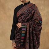 Black Men's Kashmiri Pashmina Shawl - Luxury and Lightweight
