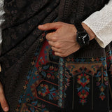 Timeless Black Palla Kasmiri Shawl - For Men