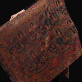 Black Kani Pashmina Blend Wool Shawl - Handwoven Mughal Scene