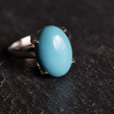 Bright Blue Turquoise Silver Sterling 925 Ring - Baga Ethnik Living Default Title Rings