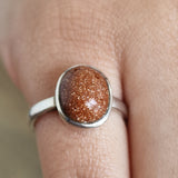Shinning Sunstone Silver Sterling 925 Ring - Perfect gift this season - Baga Ethnik Living Default Title Rings