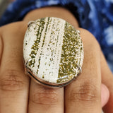 Statement Ocean Jasper Silver Sterling 925 Ring - Baga Ethnik Living Default Title Rings