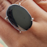 Hematite Silver 925 Sterling Silver Ring - Baga Ethnik Living Default Title Rings
