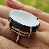 Hematite Silver 925 Sterling Silver Ring - Baga Ethnik Living Default Title Rings