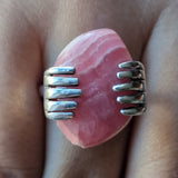 Extraordinary Boho Rhodochrosite Silver Sterling 925 Ring - Baga Ethnik Living Default Title Rings