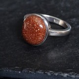 Shinning Sunstone Silver Sterling 925 Ring - Perfect gift this season - Baga Ethnik Living Default Title Rings