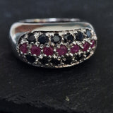 Natural Ruby and Sapphire Men Silver 925 Sterling Silver Ring - Baga Ethnik Living Default Title Rings