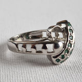 Natural Green Emerald Handmade 925 Sterling Silver Ring - Baga Ethnik Living Default Title Rings