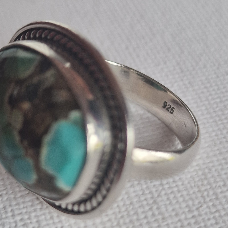 Vintage Turquoise Handmade Tibetan Silver Ring