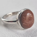 Shinning Sunstone Silver Sterling 925 Ring - Perfect gift this season - Baga Ethnik Living Default Title Rings