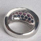 Natural Ruby and Sapphire Men Silver 925 Sterling Silver Ring - Baga Ethnik Living Default Title Rings