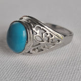 Eye Catching Blue Turquoise Silver Sterling 925 Ring - Baga Ethnik Living Default Title Rings