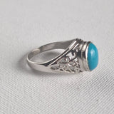 Eye Catching Blue Turquoise Silver Sterling 925 Ring - Baga Ethnik Living Default Title Rings