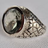 Artisan Handmade Green Amethyst 925 Sterling Silver Ring - Baga Ethnik Living Default Title Rings