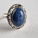 Special Pale Blue Lapis Lazuli Silver Sterling Ring - Baga Ethnik Living Default Title Rings