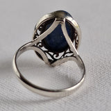 Special Pale Blue Lapis Lazuli Silver Sterling Ring - Baga Ethnik Living Default Title Rings