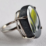 Hematite Silver 925 Sterling Silver Ring - Baga Ethnik Living Default Title Rings