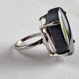 Hematite Silver 925 Sterling Silver Ring - Baga Ethnik Living Default Title Rings