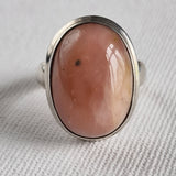 Chic and Simple Rhodochrosite Sterling Silver 925 Ring - Baga Ethnik Living Default Title Rings
