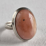 Chic and Simple Rhodochrosite Sterling Silver 925 Ring - Baga Ethnik Living Default Title Rings