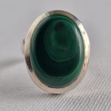 Beautiful Vintage Handcrafted Malachite Silver Sterling 925 Ring - Baga Ethnik Living Default Title Rings
