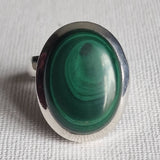Beautiful Vintage Handcrafted Malachite Silver Sterling 925 Ring - Baga Ethnik Living Default Title Rings