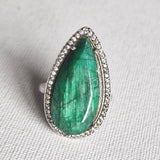 Himalayan Gemstone Natural Green Emerald 925 Sterling Silver Ring - Baga Ethnik Living Default Title Rings