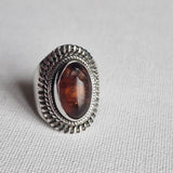 Vintage Handcrafted Amber 925 Silver Sterling Ring Jewellery - Baga Ethnik Living Default Title Rings