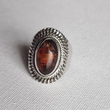 Vintage Handcrafted Amber 925 Silver Sterling Ring Jewellery - Baga Ethnik Living Default Title Rings