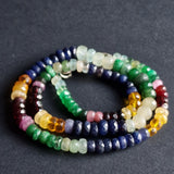 Beautiful Faceted Multi-Gemstone Beaded Gradient Silver Necklace - Baga Ethnik Living Default Title Necklaces