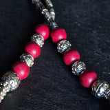 Handmade Coral Inlay Tibetan Silver Himalayan Necklace Jewellery - Baga Ethnik Living Default Title Necklaces
