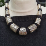 Silver Oxidised Charms Tribal Statement Necklace - Baga Ethnik Living Default Title Necklaces
