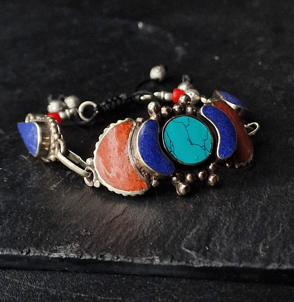 Mantra Tibetan Turquoise Bracelet