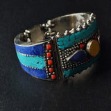 Mantra Tibetan Turquoise Lapis Lazuli and Coral Bracelet - Baga Ethnik Living Default Title Bracelets