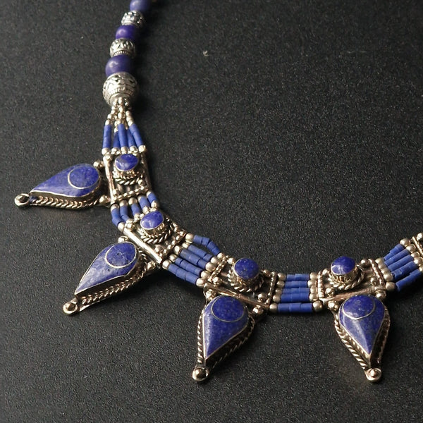 Tibetan Handmade Lapis Necklace - Perfect Gift this season!