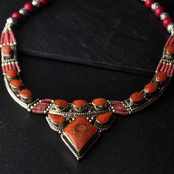 Tibetan Coral Handmade Necklace