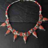 Tibetan Coral Handmade Bohemian Silver Necklace - Baga Ethnik Living Default Title Necklaces