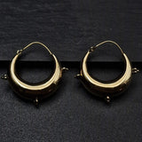 Brass Spike Tribal Hoop Earrings - Baga Ethnik Living Default Title Earrings