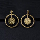 Brass Hammered Tribal Earrings - Baga Ethnik Living Default Title Earrings
