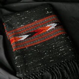 Himalayan Authentic Pure Yak Wool Black Diamond Weave Stole - Baga Ethnik Living Default Title Shawl