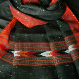 Himalayan Authentic Pure Yak Wool Black Diamond Weave Stole - Baga Ethnik Living Default Title Shawl