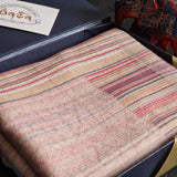 Kashmiri Stripped Light Pink Pashmina Scarf - Petals - Baga Ethnik Living Default Title Shawl