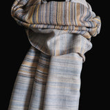 The Luxury Striped Kashmiri Pashmina Scarf - Pearl Grey - Baga Ethnik Living Default Title Accessories:Scarves & Wraps