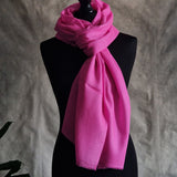 Luxury Soft Kashmir Pashmina Scarf Diamond Weave - Hot Pink - Baga Ethnik Living Default Title Accessories:Scarves & Wraps
