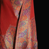 New collection Moonlight Pashmina – Orange-Red Two-Tone Mughal Shawl - Baga Ethnik Living Default Title Accessories:Scarves & Wraps