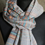 Multi-Coloured Orange and Teal Kashmiri Pashmina - Fiery Teal - Baga Ethnik Living Default Title Accessories:Scarves & Wraps