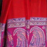 Authentic Luxury Soft Kashmir Border Red Kani Weave Pashminas - Berries Red - Baga Ethnik Living Default Title Shawl