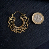 Unique Tunnel Floral Lotus Hoop Earring - Baga Ethnik Living Default Title Earrings