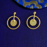 Brass Hammered Tribal Earrings - Baga Ethnik Living Default Title Earrings